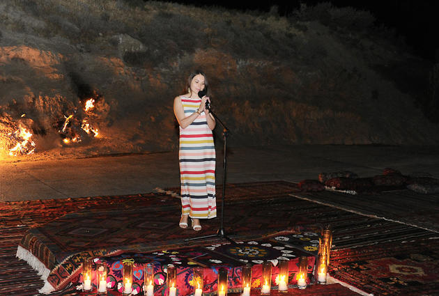Лейла Алиева поучаствовала в вечере йоги и поэзии в заповеднике "Янардаг"
