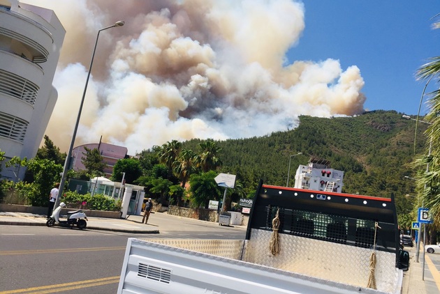 Крупный лесной пожар в Турции унес жизнь пожарного