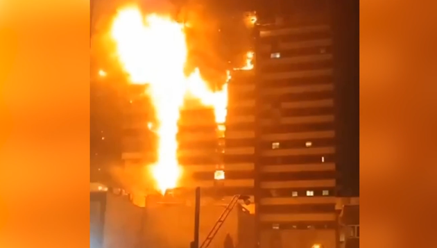 Пожар в больнице в Тегеране