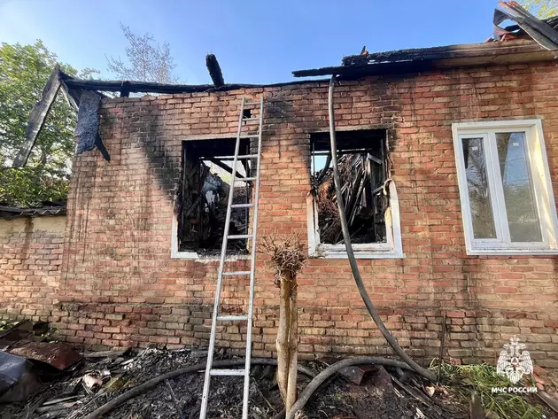 Пожар на Ставрополье частично уничтожил жилой дом