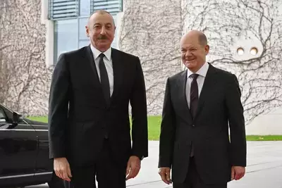Ильхам Алиев и Олаф Шольц
