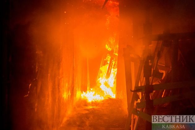Пожар оставил Махачкалу без света 