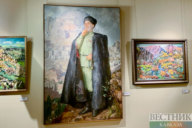 Картина дагестанского художника с выставки  “Дагестан Расула Гамзатова“