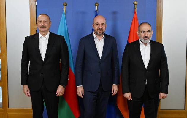 Алиев, Пашинян и Мишель встретились в Брюсселе в шестой раз